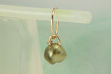 Tahitian pearl earring pair (with tiny pearl bracelet)