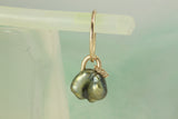 Tahitian pearl earring pair (with tiny pearl bracelet)