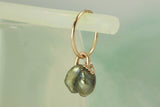Tahitian pearl earring pair (with tiny pearl bracelet)
